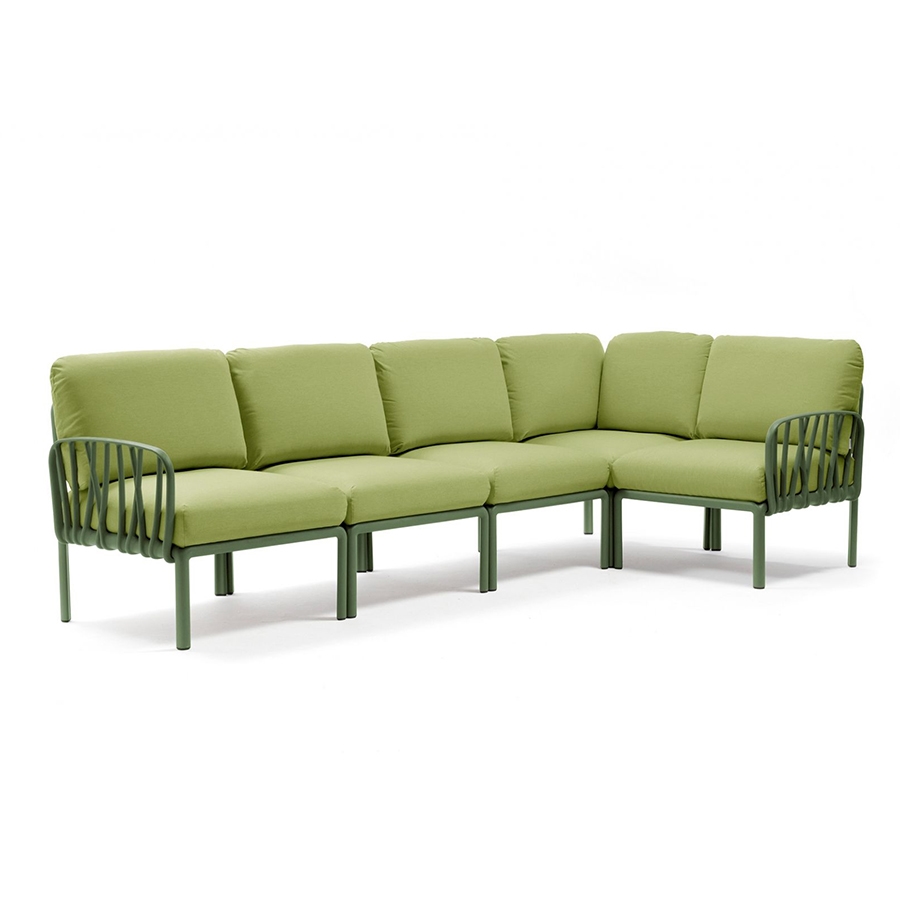 NARDI canapé pour extérieur KOMODO 5 (Agave / Avocat - Polypropylène fibre de verre et tissu Sunbrel