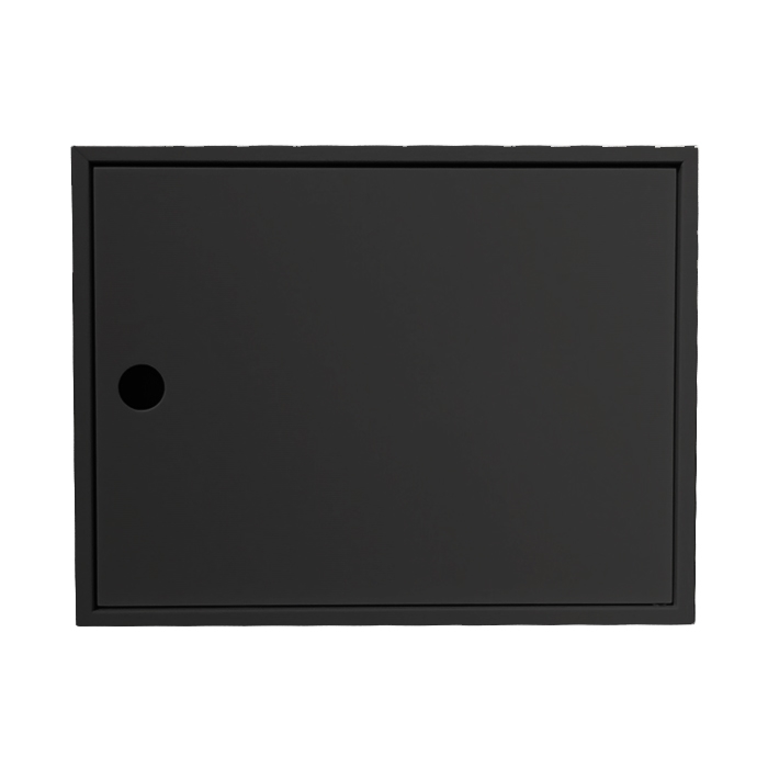 KRIPTONITE meuble de rangement avec porte BOX KROSSING MAX H 33 cmI (Noir mat - mélaminé)