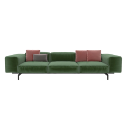 KARTELL canapé à 3 places LARGO VELLUTO