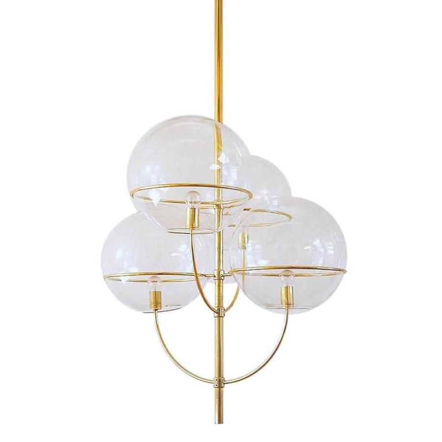 OLUCE lampe à suspension LYNDON (Or - verre et métal)