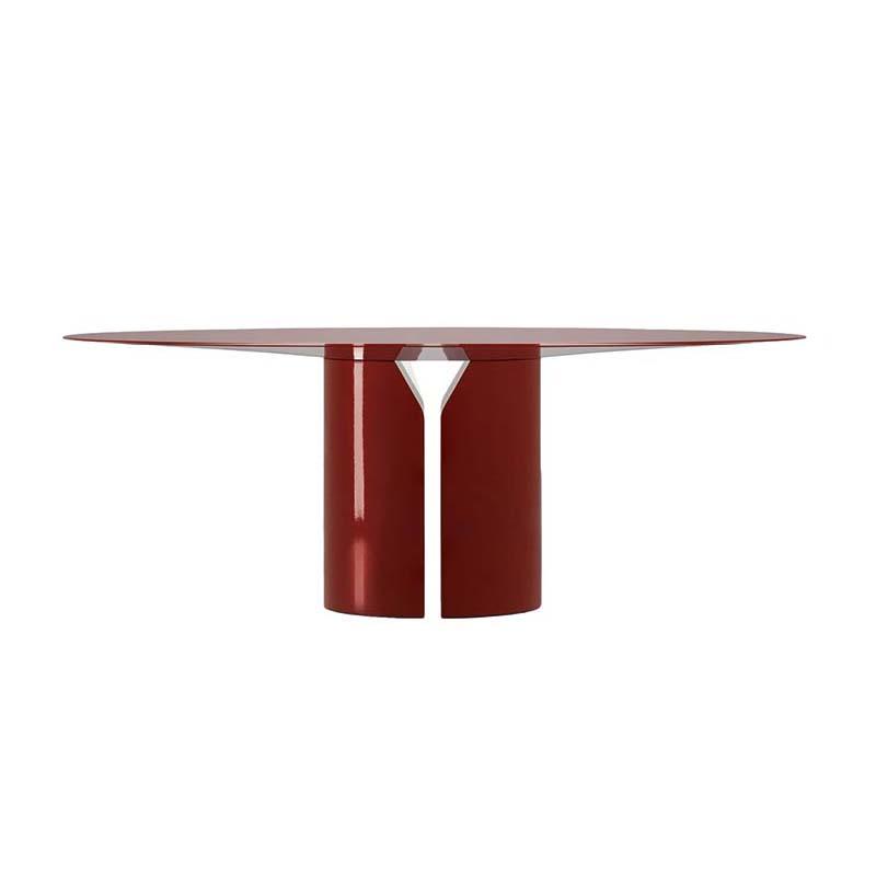 MDF ITALIA table ronde NVL TABLE Ø 150 cm (Rouge brillant - Polyuréthane rigide haute densité)