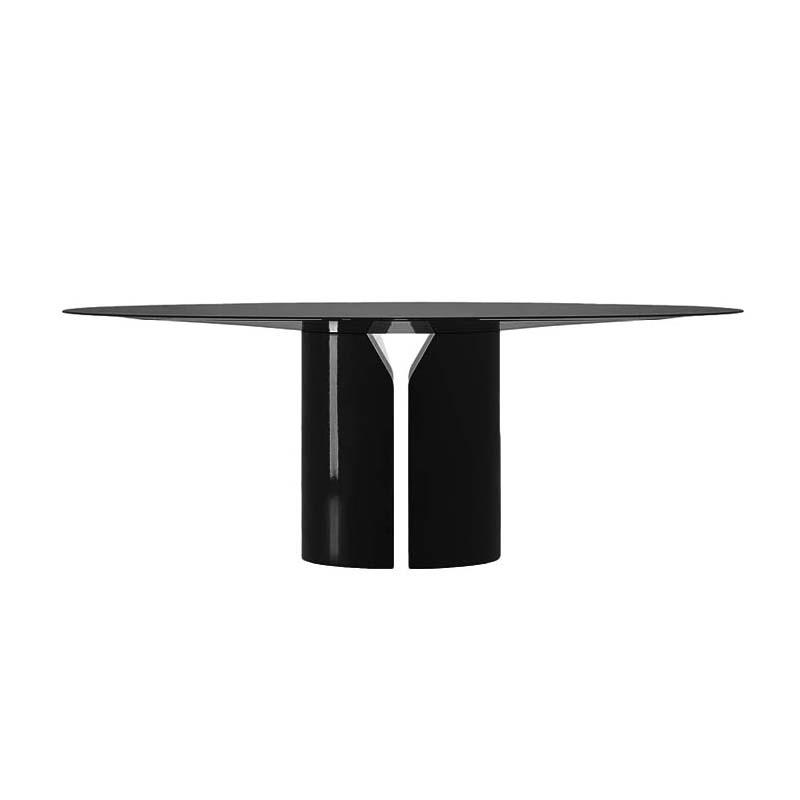 MDF ITALIA table ronde NVL TABLE Ø 180 cm (Noir brillant - Polyuréthane rigide haute densité)
