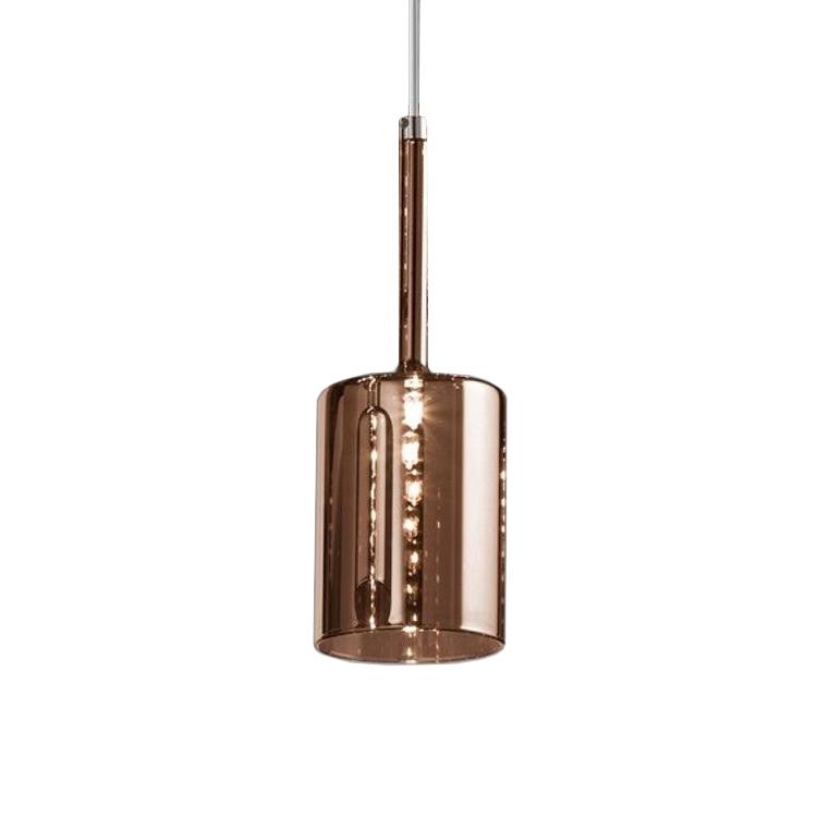 AXO LIGHT lampe à suspension SPILLRAY Ø 10 cm (Bronze métallisé - Verre et métal chromé)