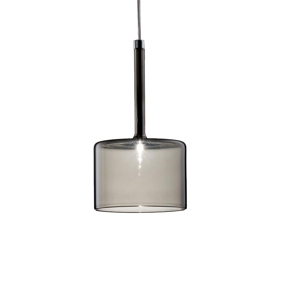 AXO LIGHT lampe à suspension SPILLRAY Ø 14 cm (Gris - Verre et métal chromé)