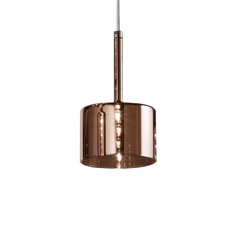 AXO LIGHT lampe à suspension SPILLRAY Ø 14 cm (Bronze métallisé - Verre et métal chromé)