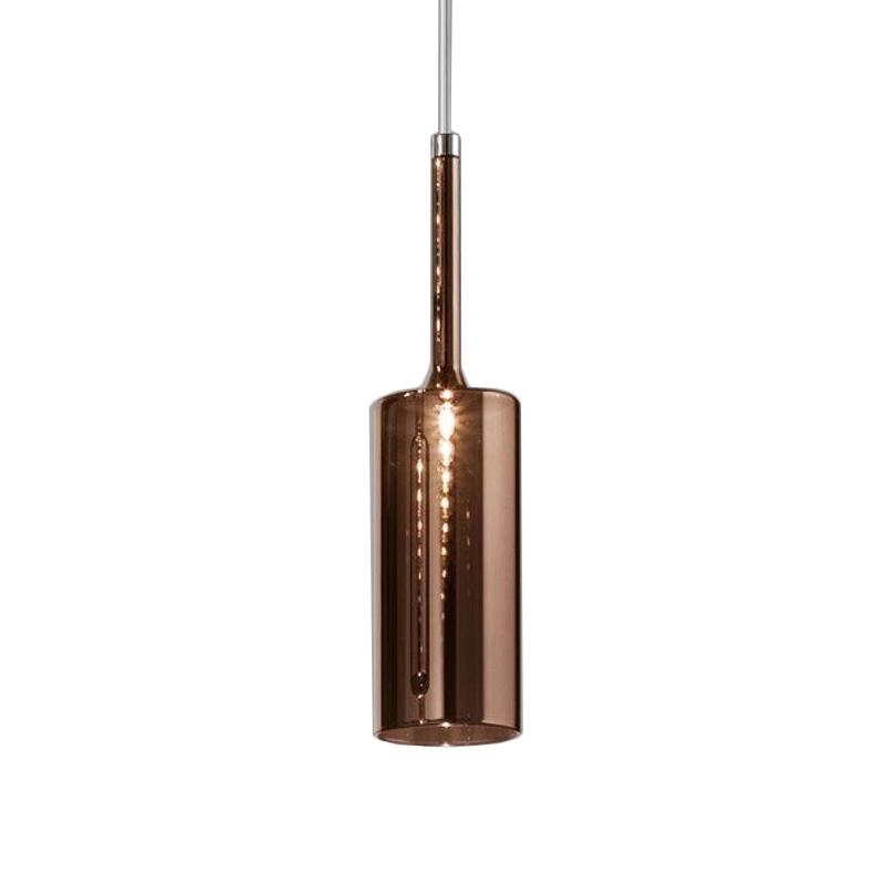 AXO LIGHT lampe à suspension SPILLRAY Ø 8 cm (Bronze métallisé - Verre et métal chromé)