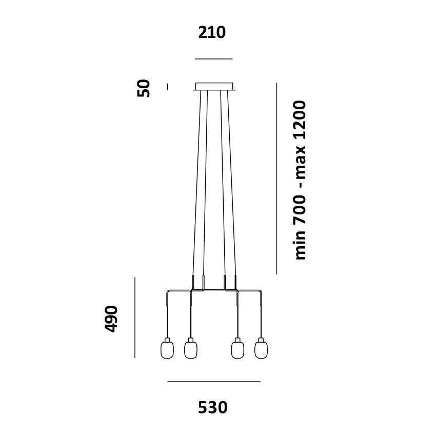 PRANDINA lampe à suspension CHAN AR6 (Laiton - Verre Pyrex et métal)