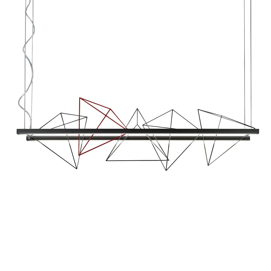 PALLUCCO lampe à suspension ROCK GARDEN 155 cm (Noir - Métal peint mat)