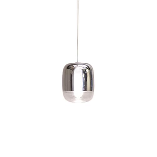PRANDINA lampe à suspension GONG MINI LED S1 (Argent métallisé - Verre)