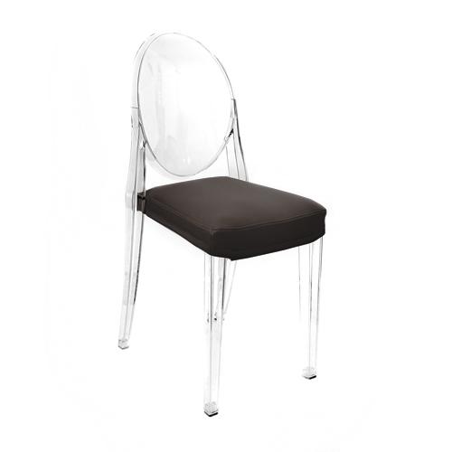 MYAREADESIGN IL CUSCINO coussin pour chaise KARTELL VICTORIA GHOST (Marron foncé cod. 10 - Eco-cuir 