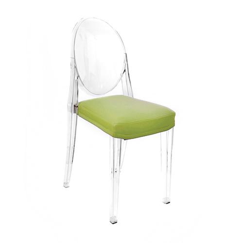 MYAREADESIGN IL CUSCINO coussin pour chaise KARTELL VICTORIA GHOST (Vert acide cod. 11 - Eco-cuir Gr