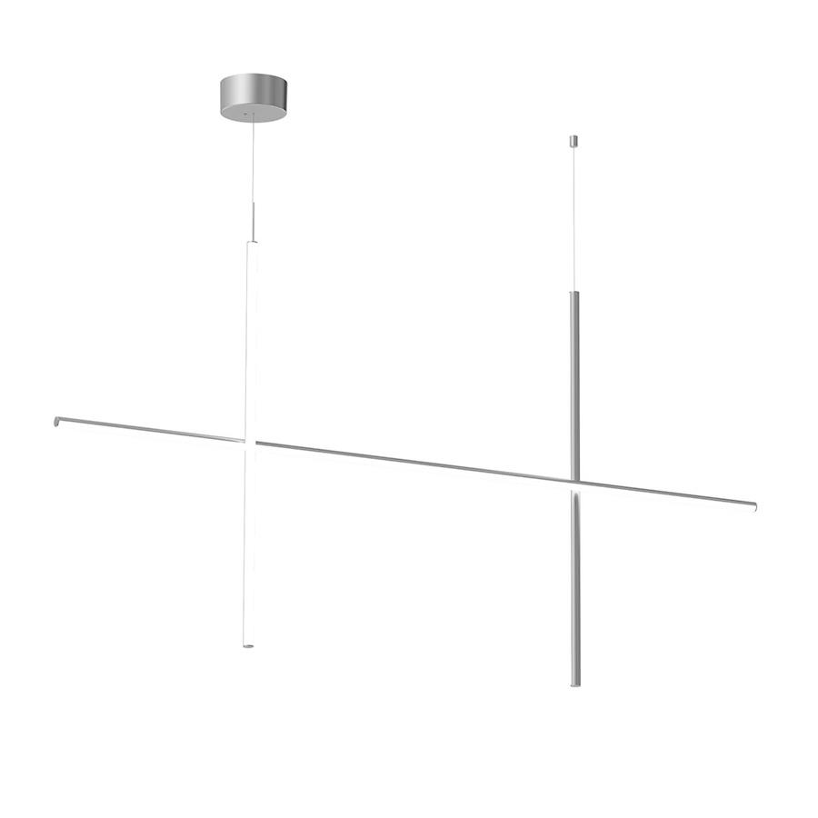 FLOS lampe à suspension COORDINATES S2 (Argent moon - Aluminium Extrudé)