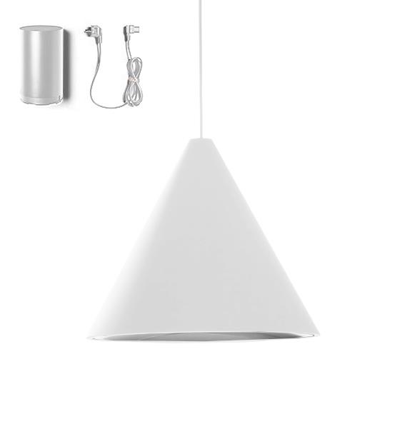 FLOS lampe à suspension STRING LIGHT CÔNE 22 mètres avec FLOOR SWITCH BIANCO