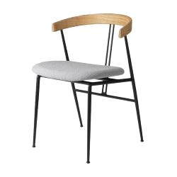 GUBI chaise avec accoudoirs et coussin VIOLIN