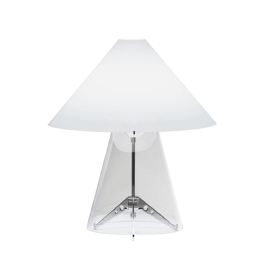 FONTANA ARTE lampe de table METAFORA (Blanc / Transparent - verre et métal)