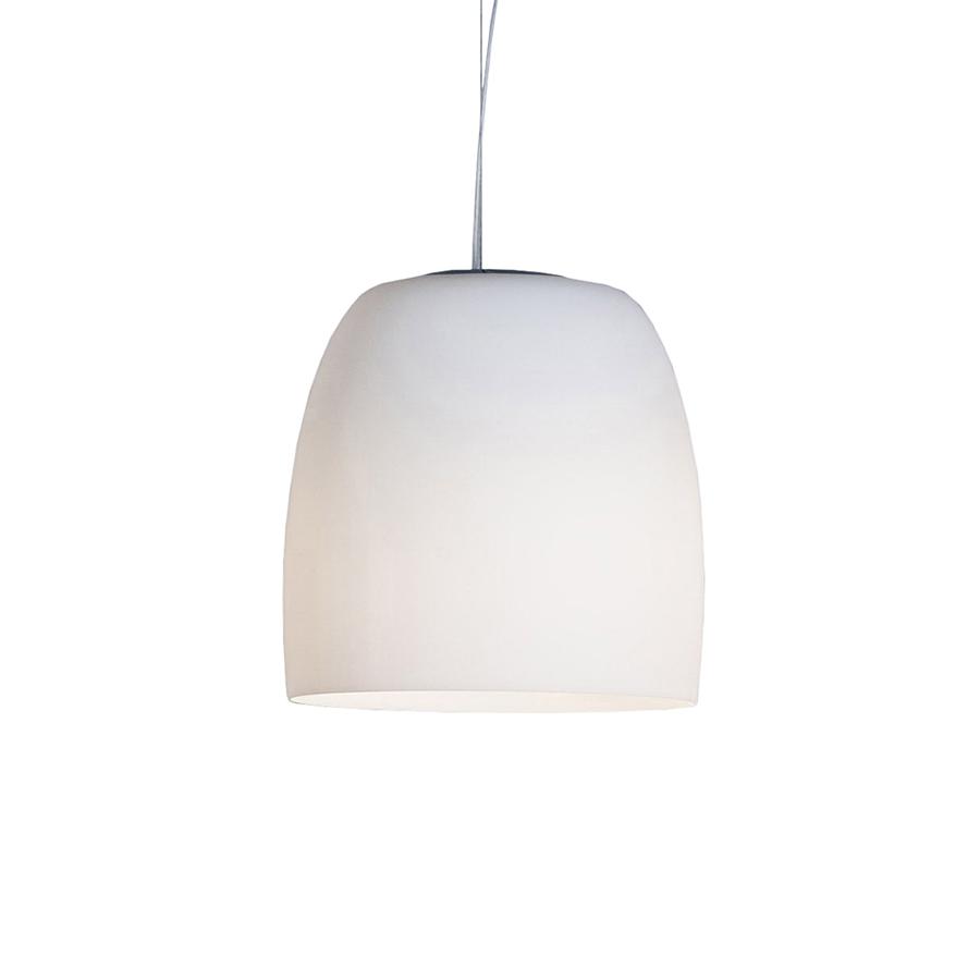 PRANDINA lampe à suspension NOTTE LED S1 (Blanc opalin - verre souflé)