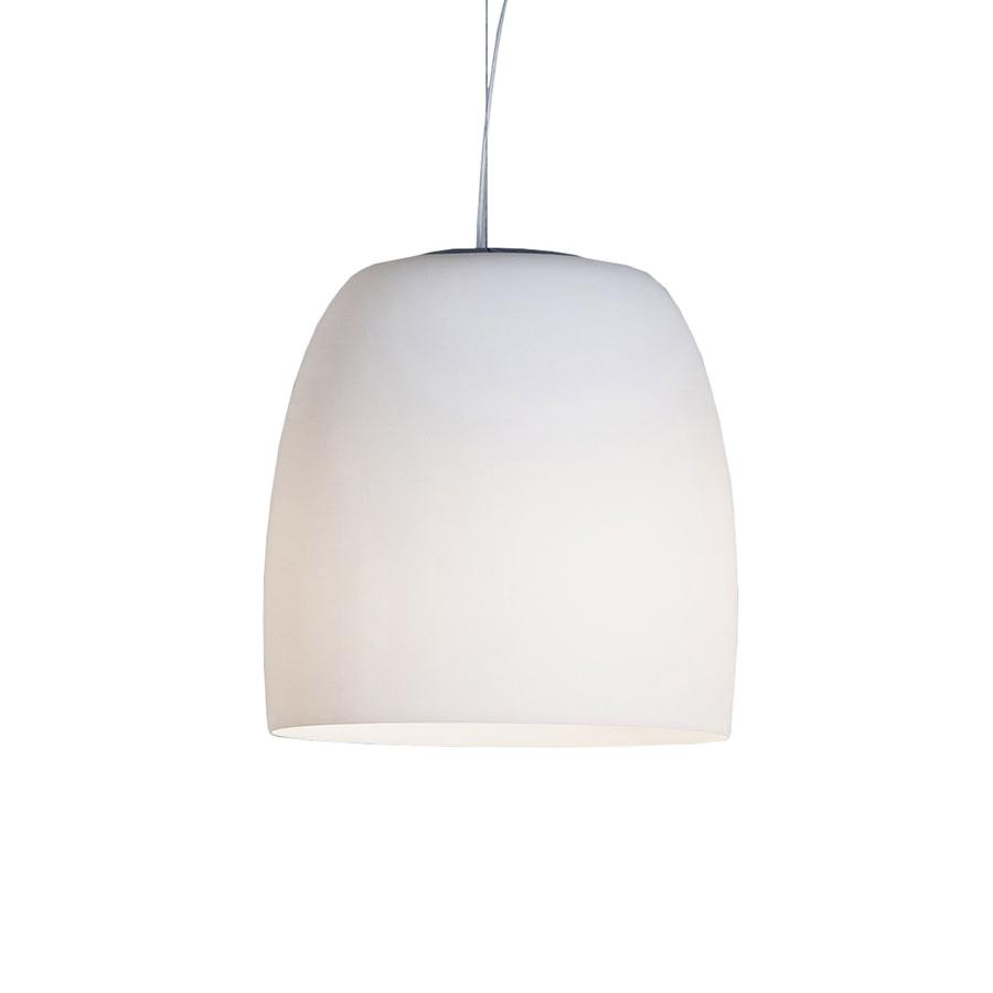 PRANDINA lampe à suspension NOTTE LED S3 (Blanc opalin - verre souflé)