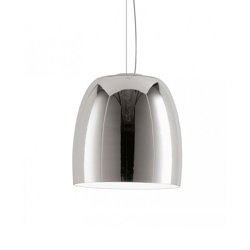 PRANDINA lampe à suspension NOTTE LED S5 (Miroir, intérieur blanc - verre souflé)