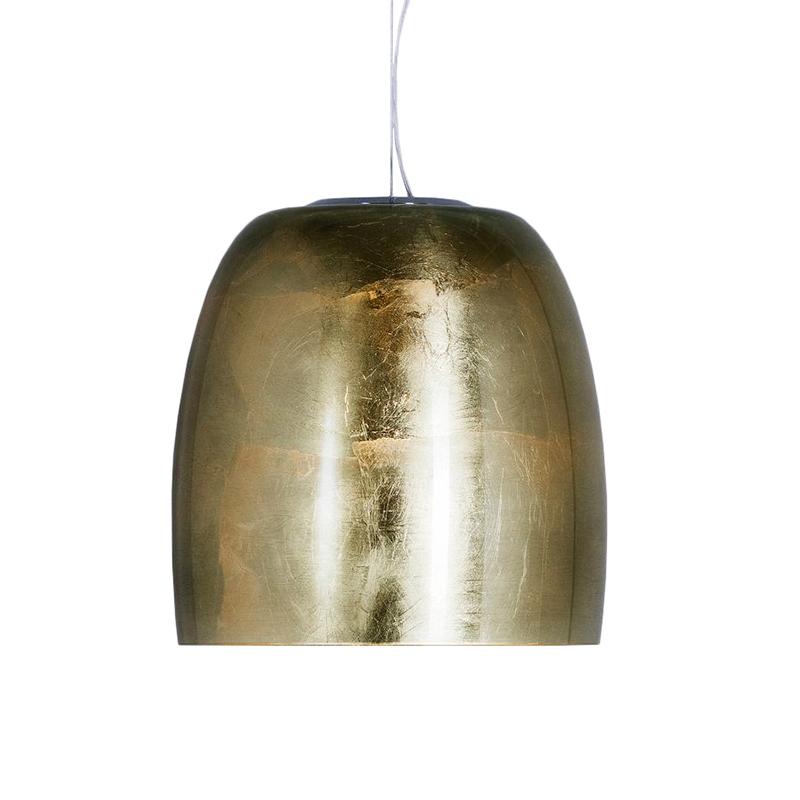 PRANDINA lampe à suspension NOTTE LED S7 (Transparent, feuille d'or à l'intérieur - verre souflé)