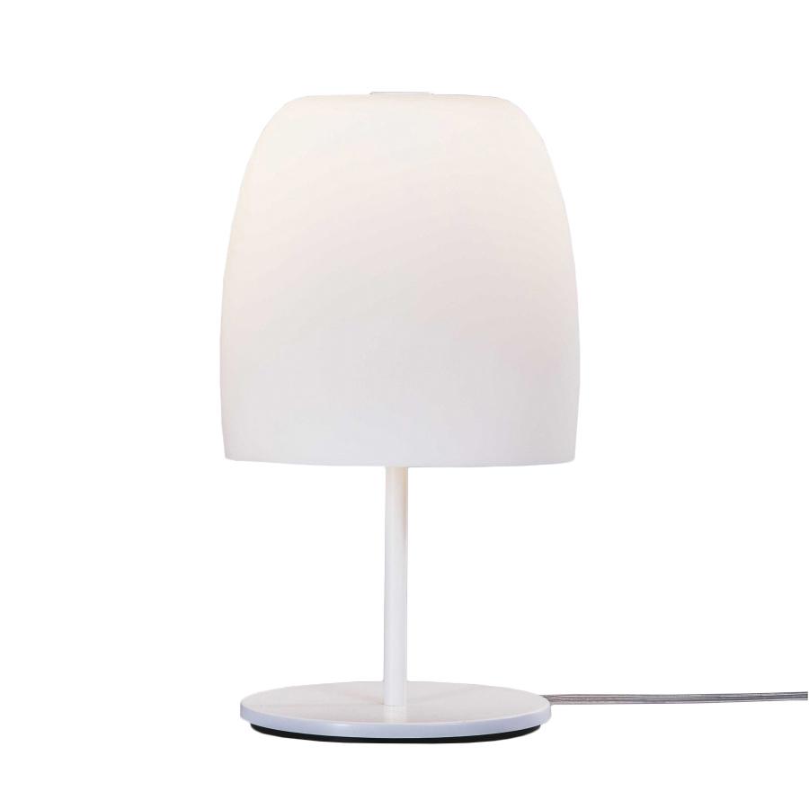 PRANDINA lampe de table NOTTE T1 (Base blanc opaque - Verre soufflé et métal)