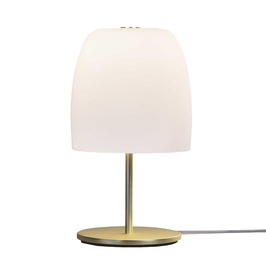 PRANDINA lampe de table NOTTE T1 (Base laiton héritage - Verre soufflé et métal)