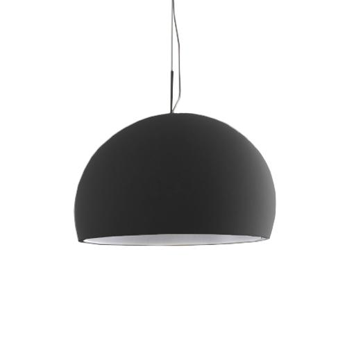 PRANDINA lampe à suspension BILUNA S5 (Noir mat - Métal peint et méthacrylate blanc)