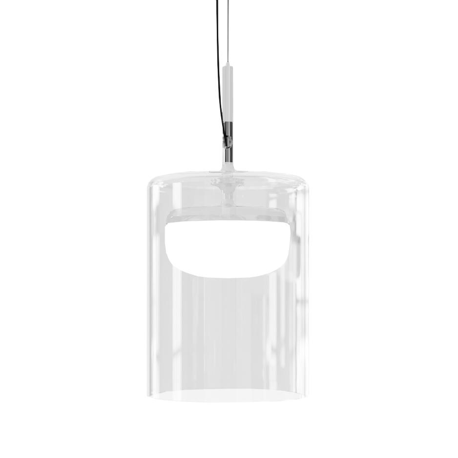 PRANDINA lampe à suspension DIVER S1 (Blanc mat 2700K - verre et métal)