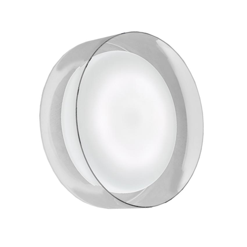 PRANDINA lampe murale applique ou au plafond DIVER W5 (Cristal transparent 2700K - verre et métal)