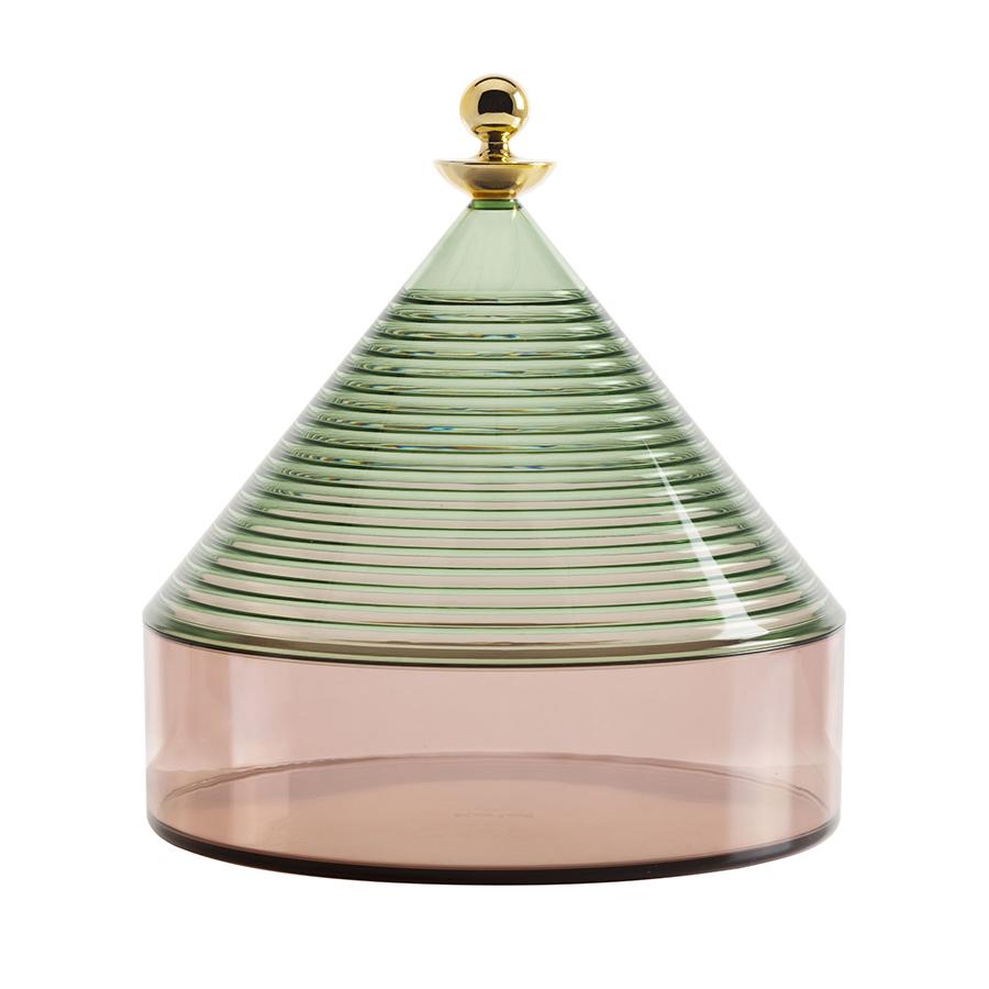 KARTELL récipient TRULLO (vert sauge / rose - techno-polymères termoplastique)