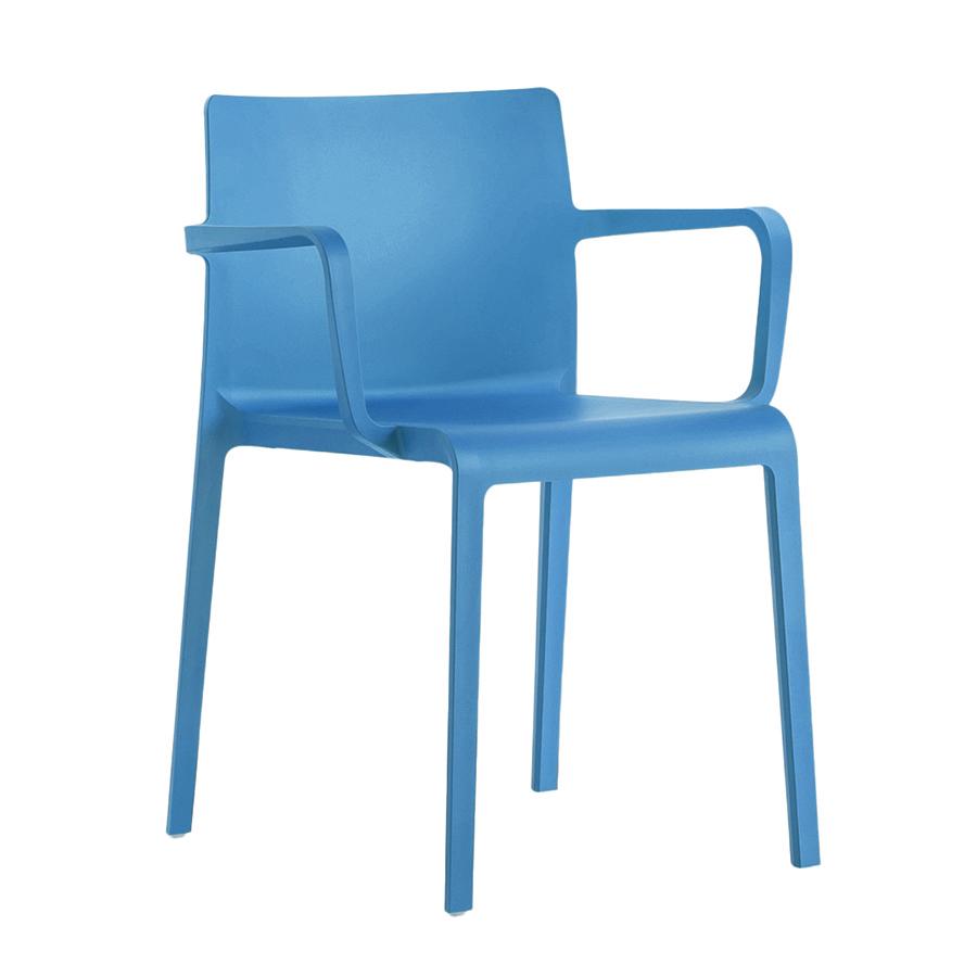 PEDRALI set de 4 chaises avec accoudoirs d'extérieur VOLT 675 (Bleu - Polypropylène)