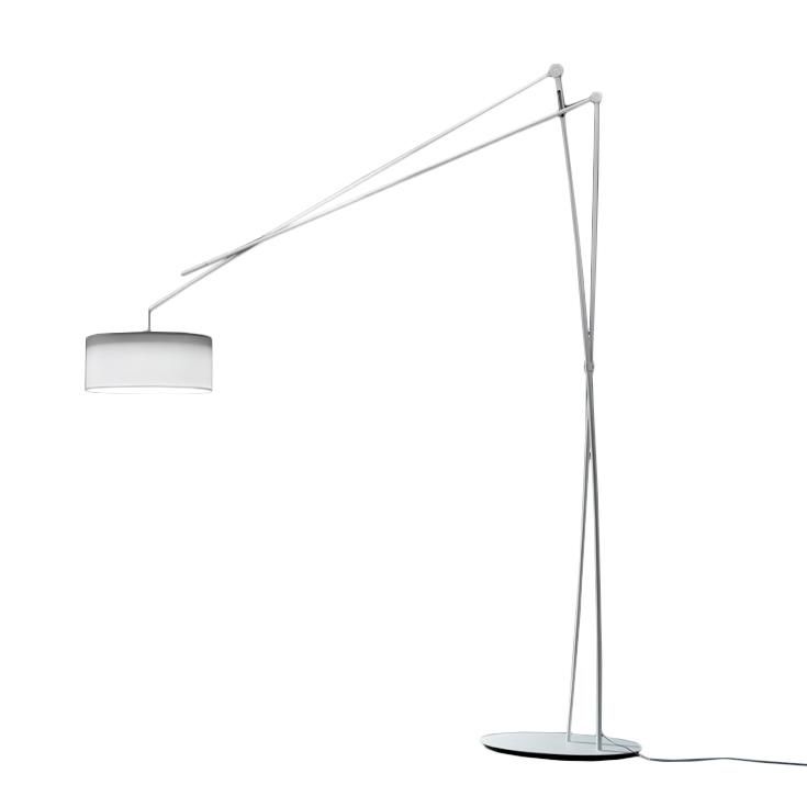 PRANDINA lampadaire EFFIMERA F50 (Blanc Opaque - Aluminium, acier, tissu et méthacrylate)