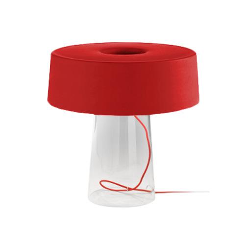 PRANDINA lampe de table GLAM T1 (Rouge opale - Verre)