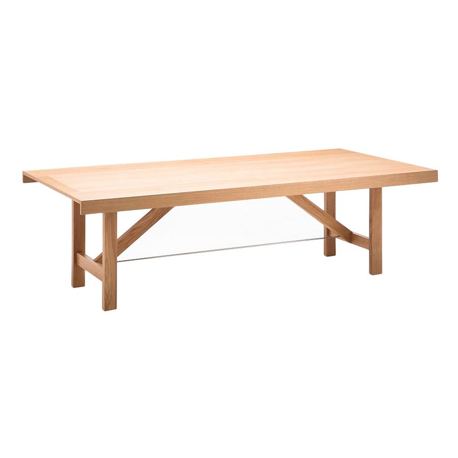 HORM table extensible à rallonge CAPRIATA 250 cm (Chêne naturel - bois et métal)