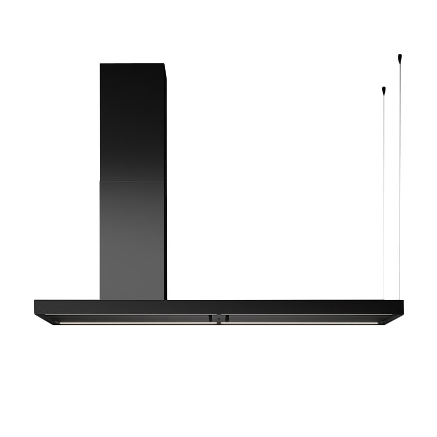 FALMEC hotte îlot ELLE (Noir mat - Acier verni)