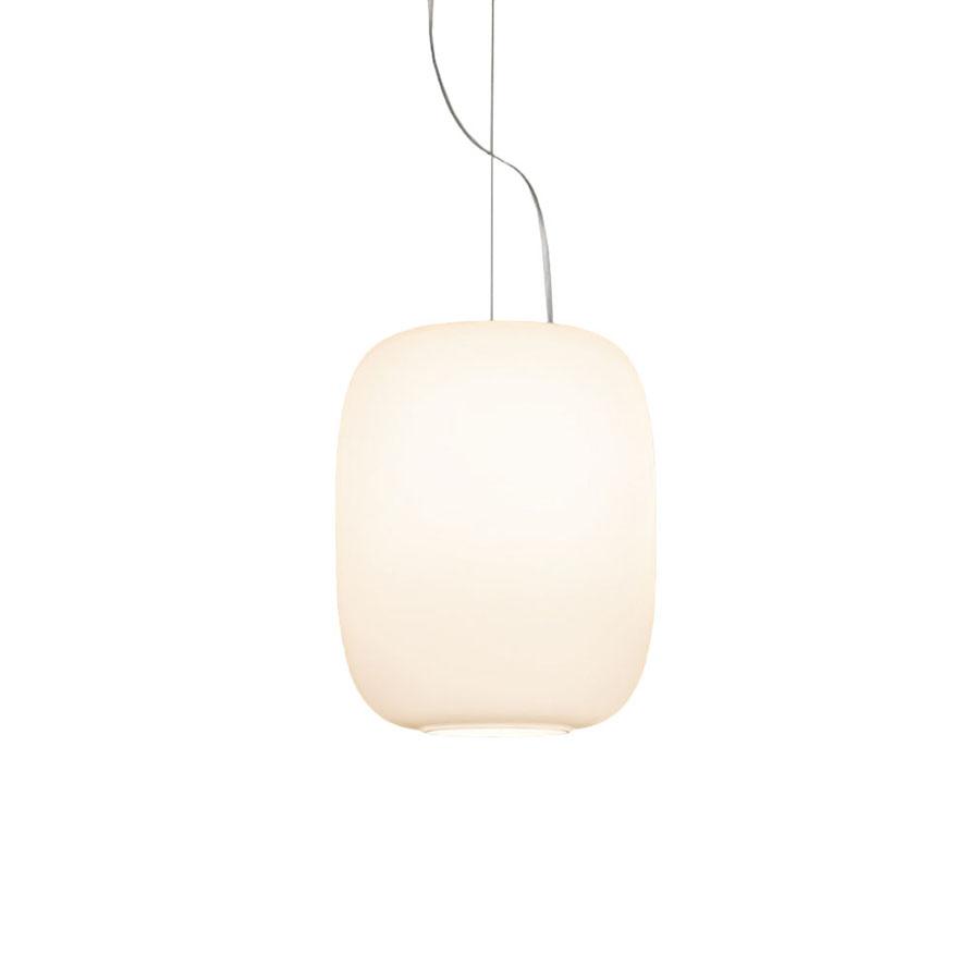 PRANDINA lampe à suspension SANTACHIARA S3 (Blanc opalin - Diffuseur en verre)