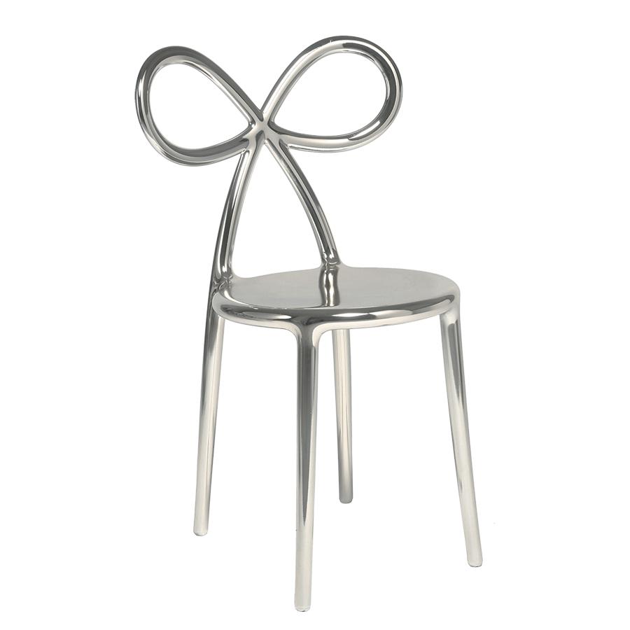 QEEBOO chaise RIBBON CHAIR METAL FINISH (Argent - Polypropylène)