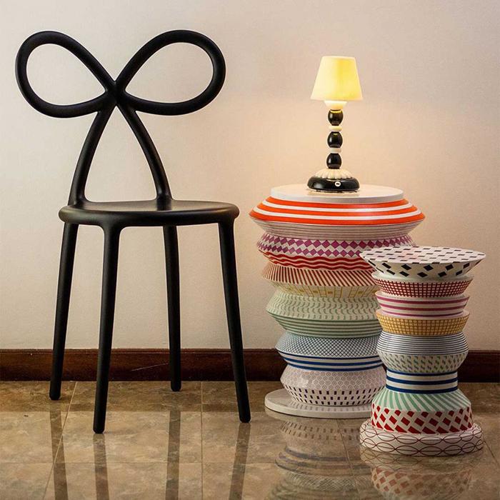 QEEBOO set of 4 chairs RIBBON CHAIR