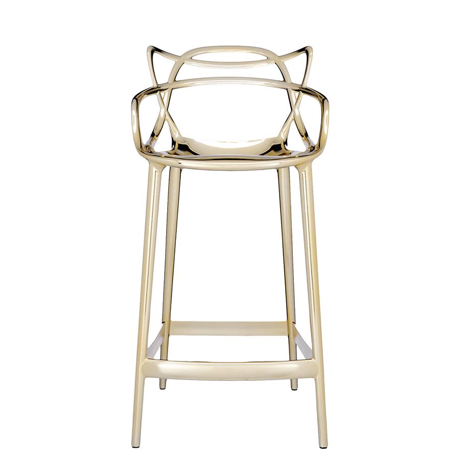 KARTELL stool MASTERS STOOL H 65 cm METAL PRECIOUS COLLECTION