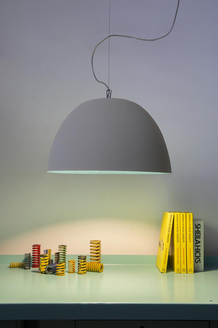IN-ES.ARTDESIGN suspension lamp H2O S CEMENTO