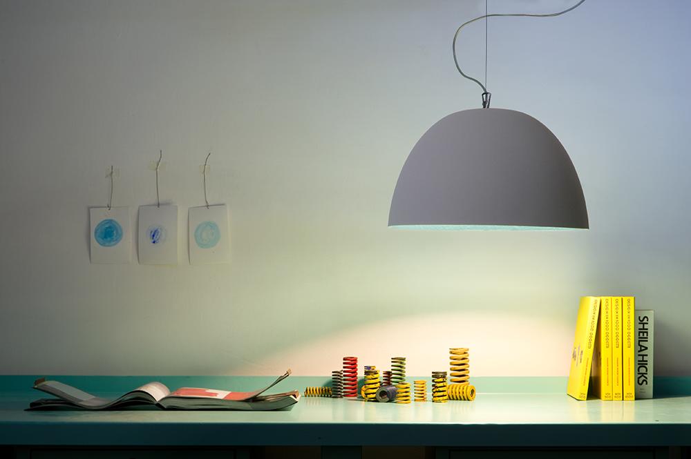 IN-ES.ARTDESIGN suspension lamp H2O S CEMENTO