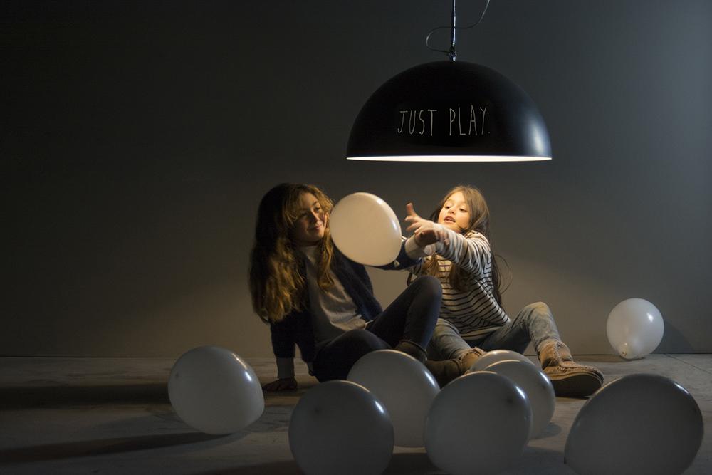 IN-ES.ARTDESIGN lampe à suspension MEZZA LUNA 1 LAVAGNA