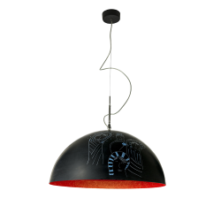 IN-ES.ARTDESIGN lampe à suspension MEZZA LUNA 1 LAVAGNA