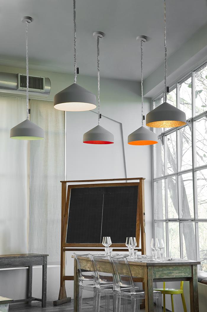 IN-ES.ARTDESIGN lampe à suspension CYRCUS CEMENTO