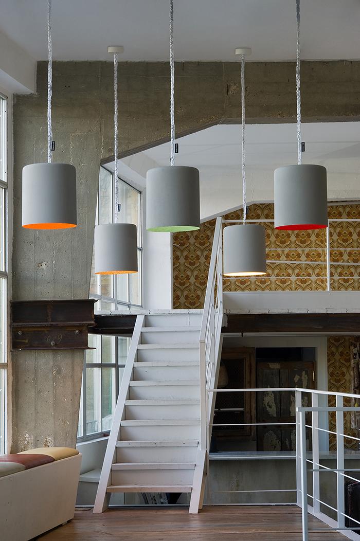 IN-ES.ARTDESIGN lampe à suspension BIN CEMENTO