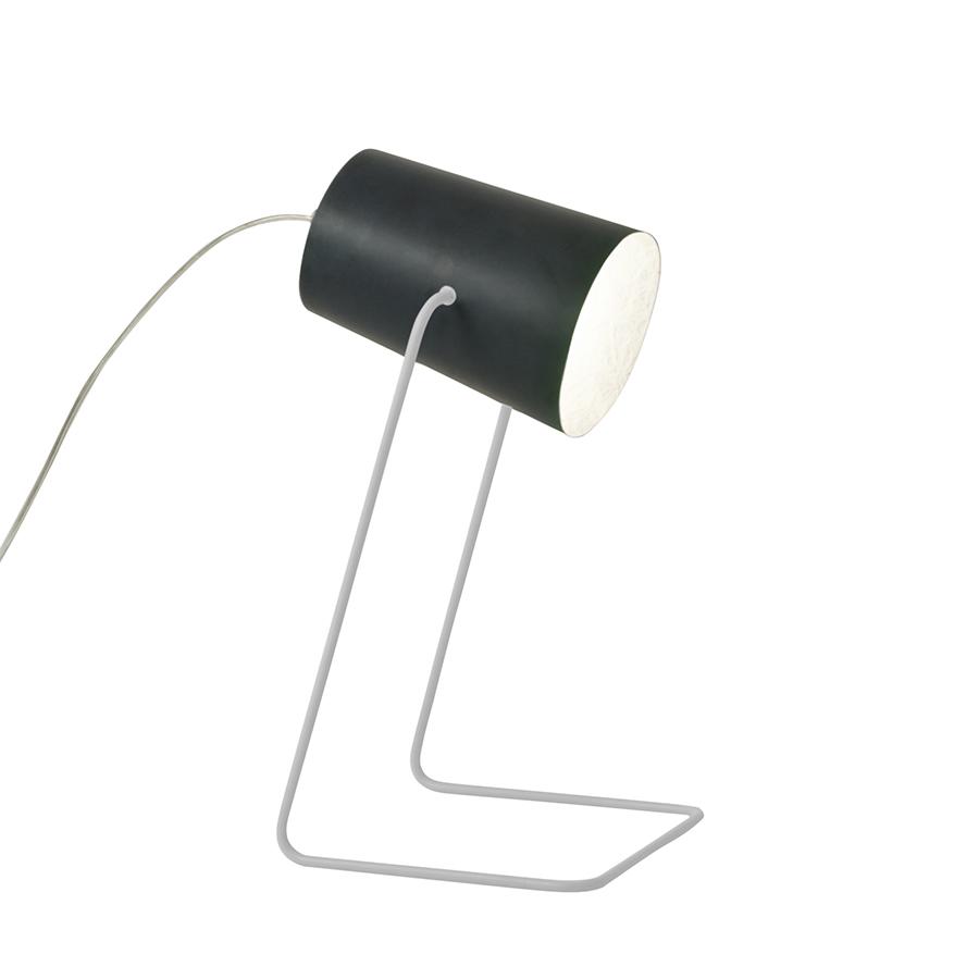 IN-ES.ARTDESIGN lampe de table PAINT T LAVAGNA (Base et intérieur blanc - Résine effet tableau noir,
