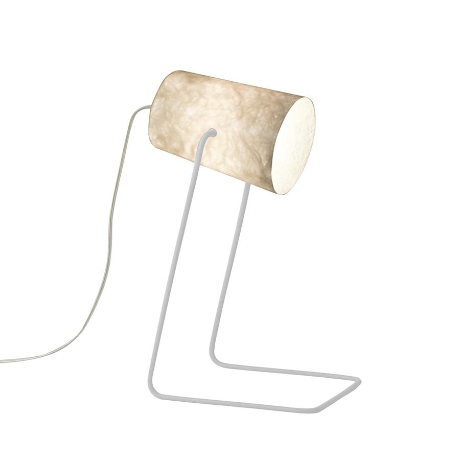 IN-ES.ARTDESIGN lampe de table PAINT T NEBULA (Base blanche - acier et Nebulite)