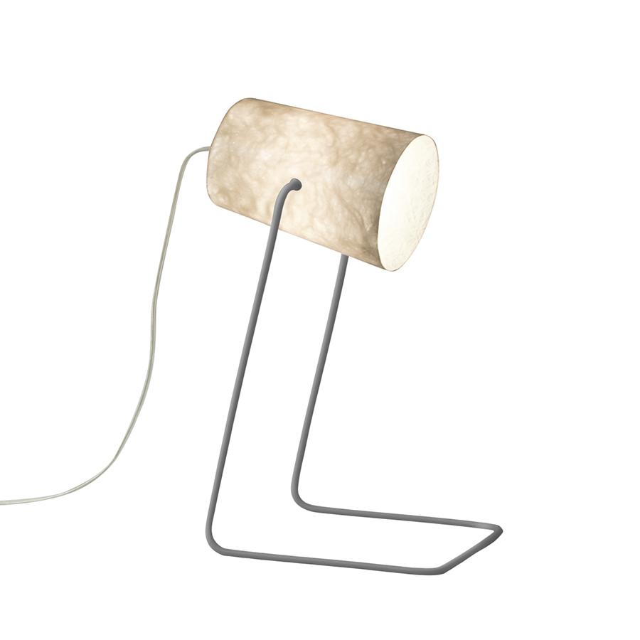 IN-ES.ARTDESIGN lampe de table PAINT T NEBULA (Base argent - acier et Nebulite)