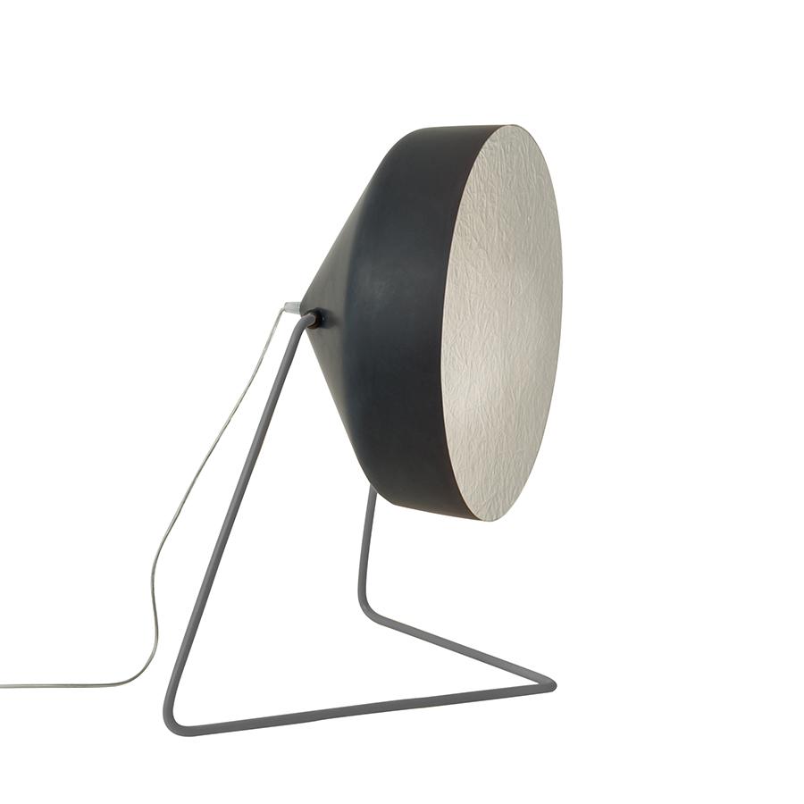 IN-ES.ARTDESIGN lampadaire CYRCUS F LAVAGNA (Base et intérieur argent - Résine effet tableau noir, n