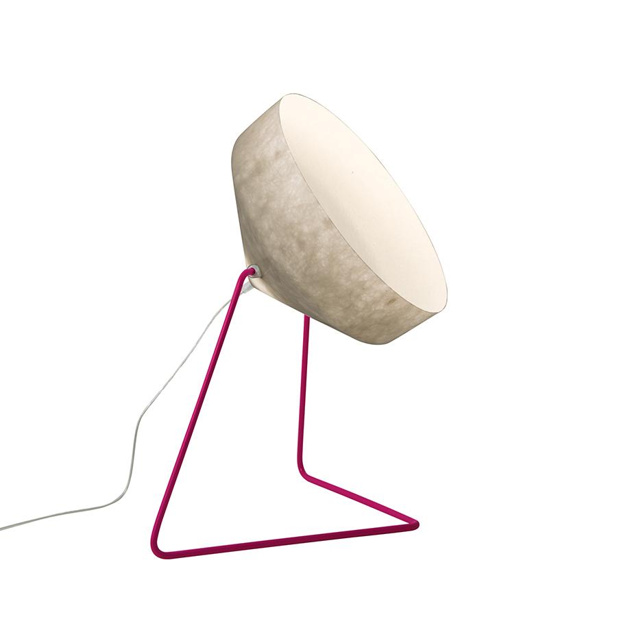 IN-ES.ARTDESIGN lampadaire CYRCUS F NEBULA (Base magenta - acier et Nebulite)