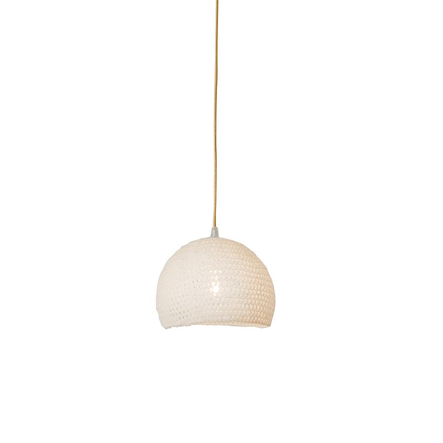 IN-ES.ARTDESIGN lampe à suspension TRAMA 1 (Câble or - Coton et résine)